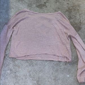 ash pink cropped sweater